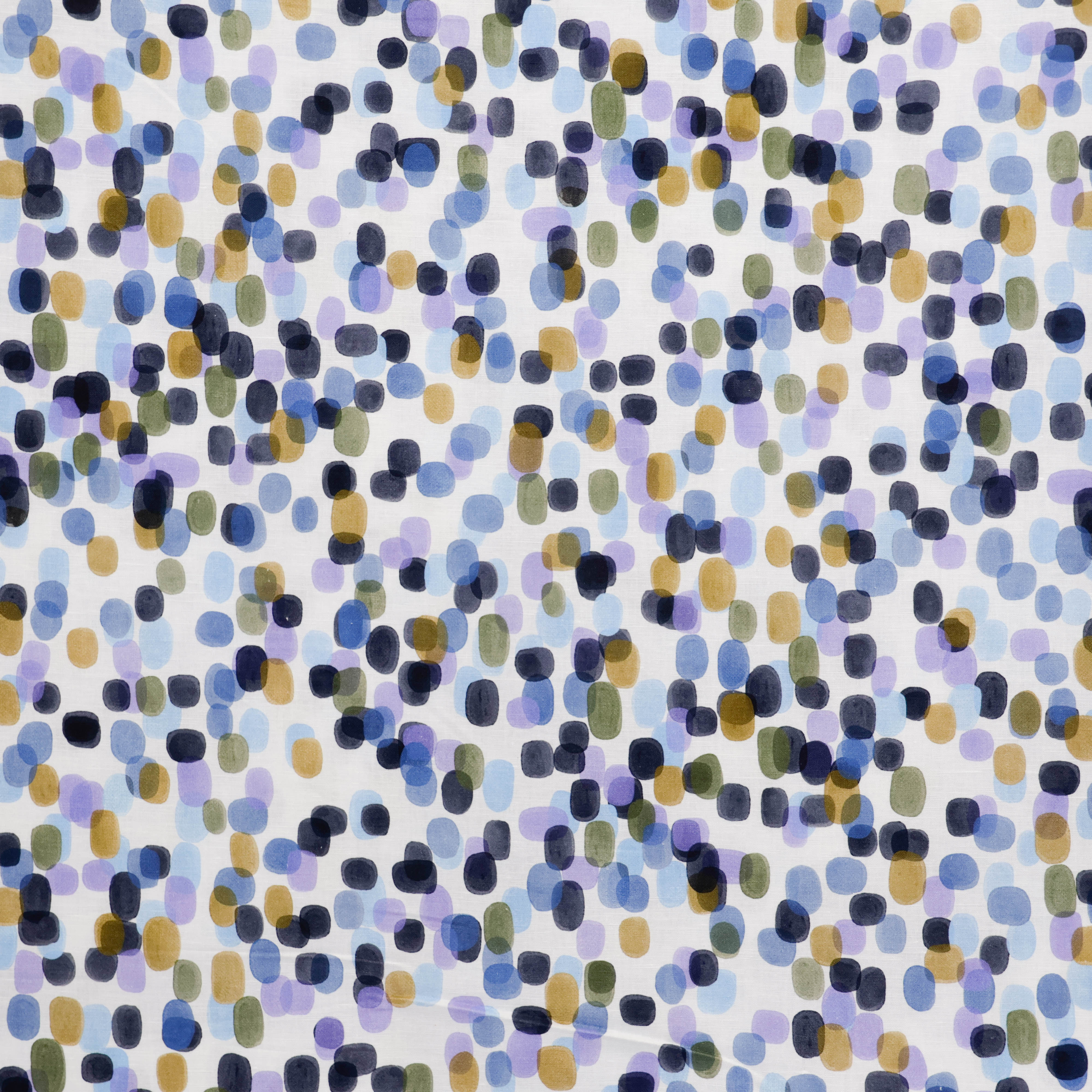Linnen met blauwe en bruine print