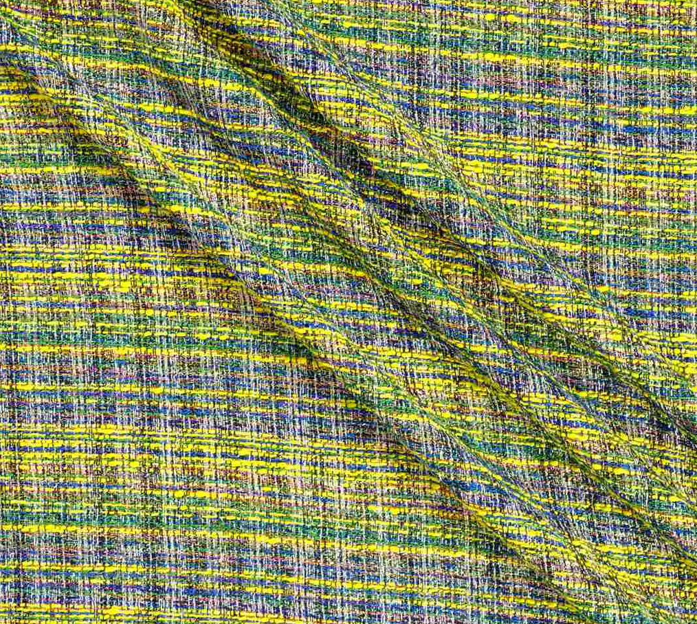 Tweed geel groen multicolor  - Lorré