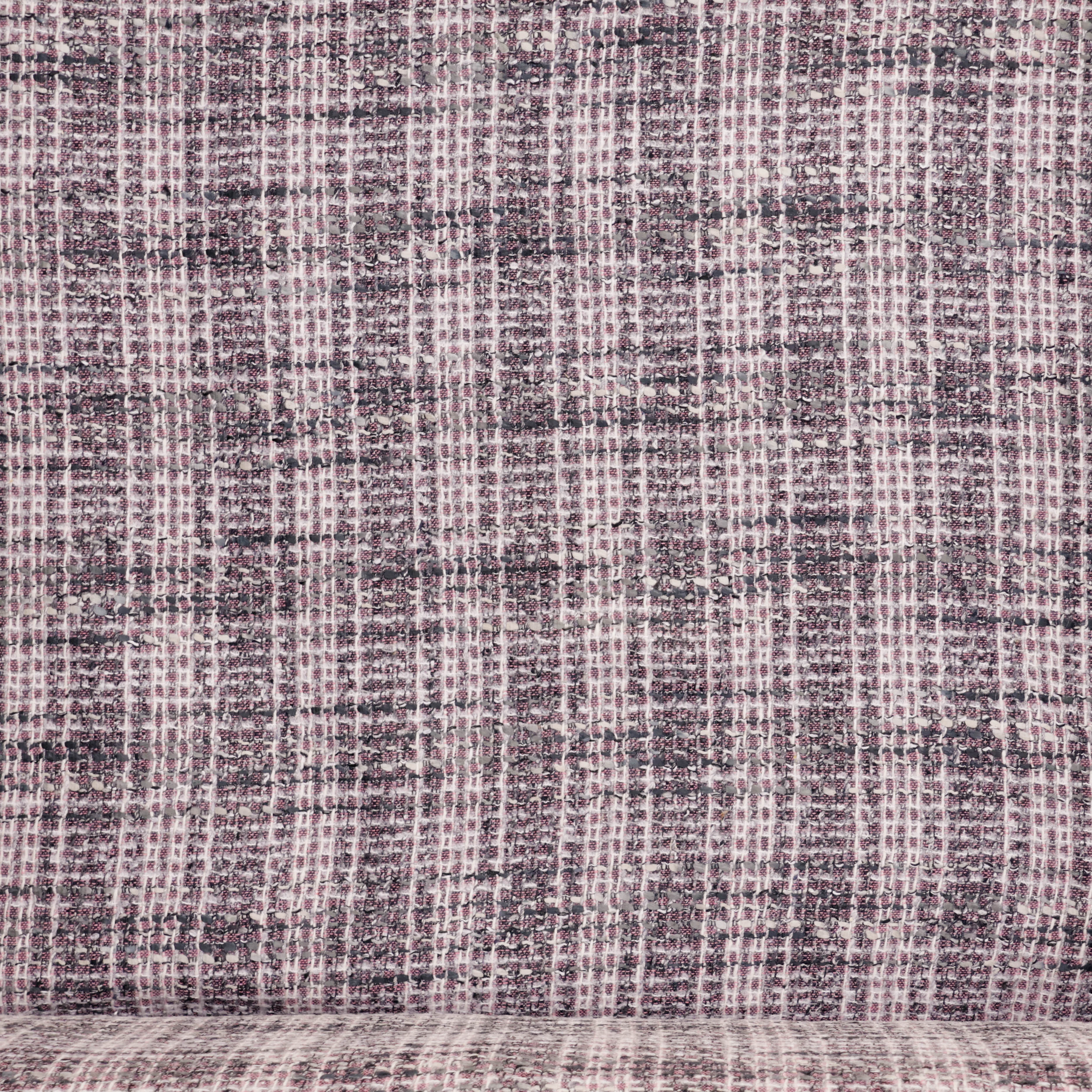 Chanelstof grijs-roze patroon
