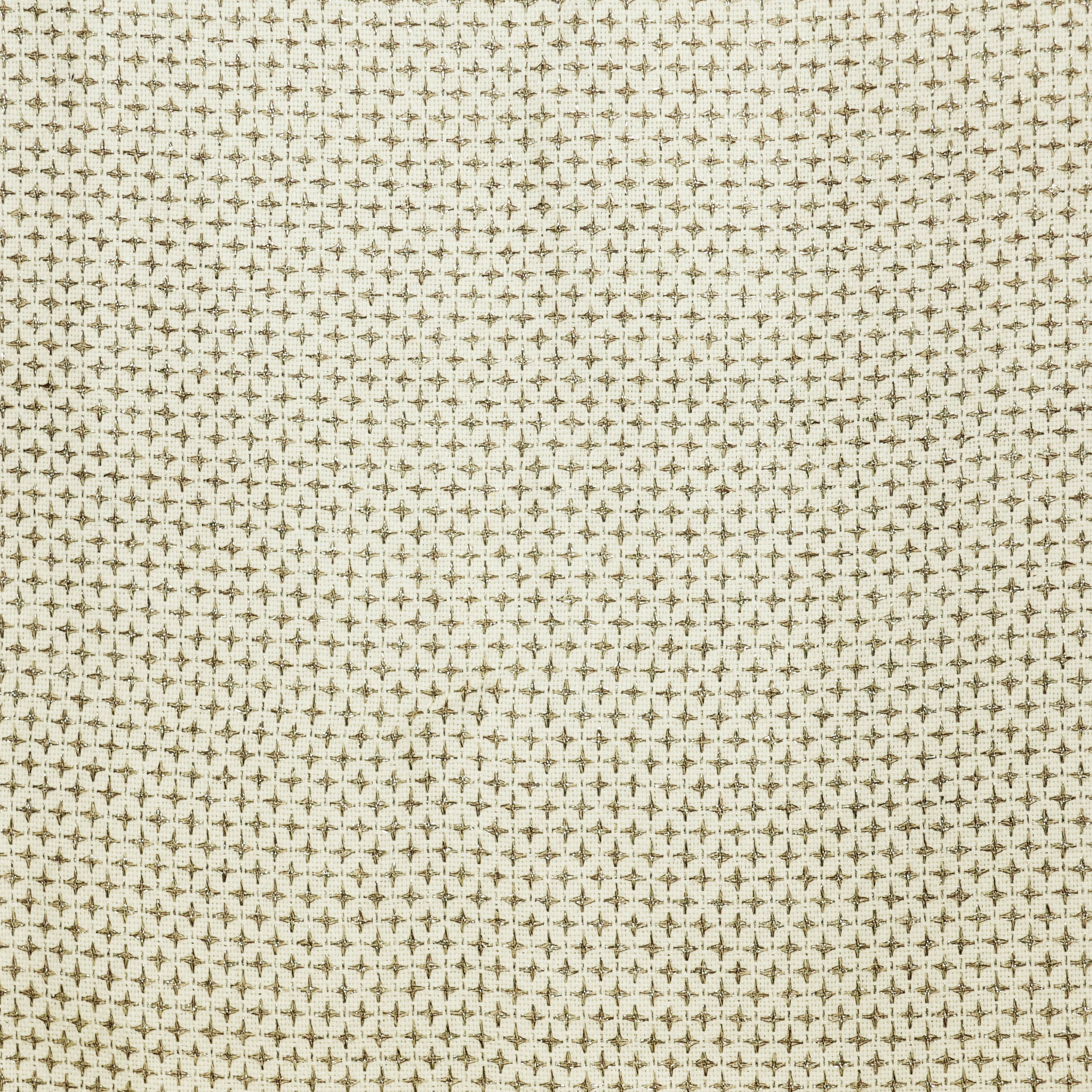 Chanelstof beige met glinsterende kruisjes