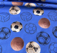 Tricot blauw met ballen