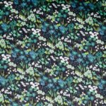 Canvas groen met bloemen