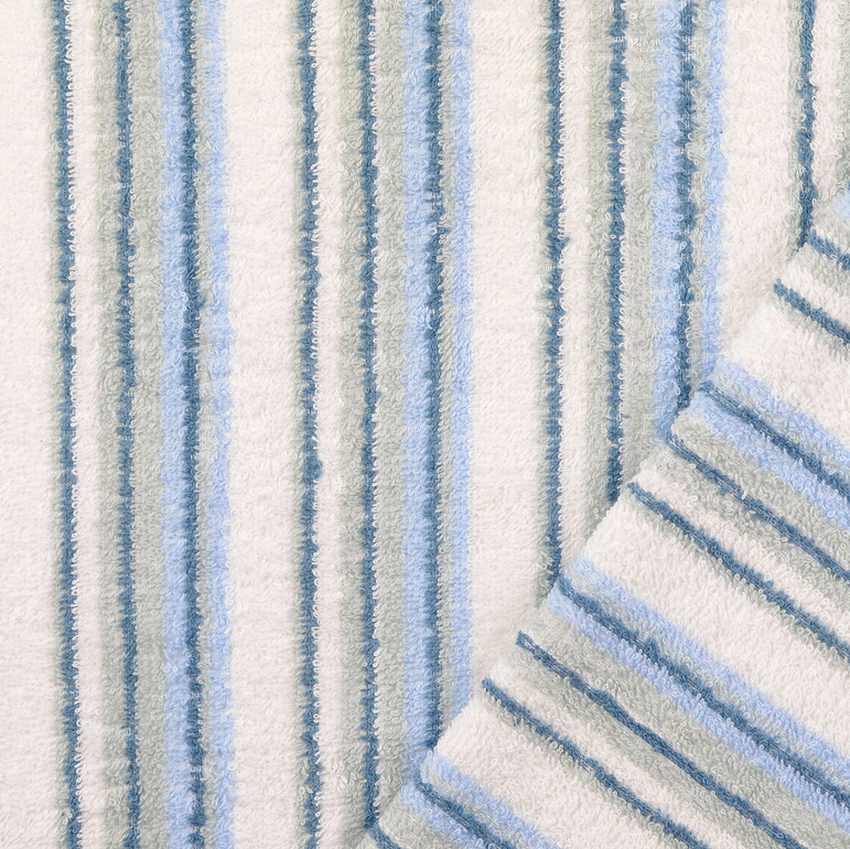 Badstof blauw gestreept
