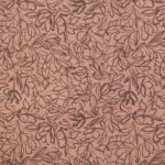 Viscose linnen zalmroos met bladeren