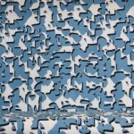 Viscosemengeling met blauw abstract motief