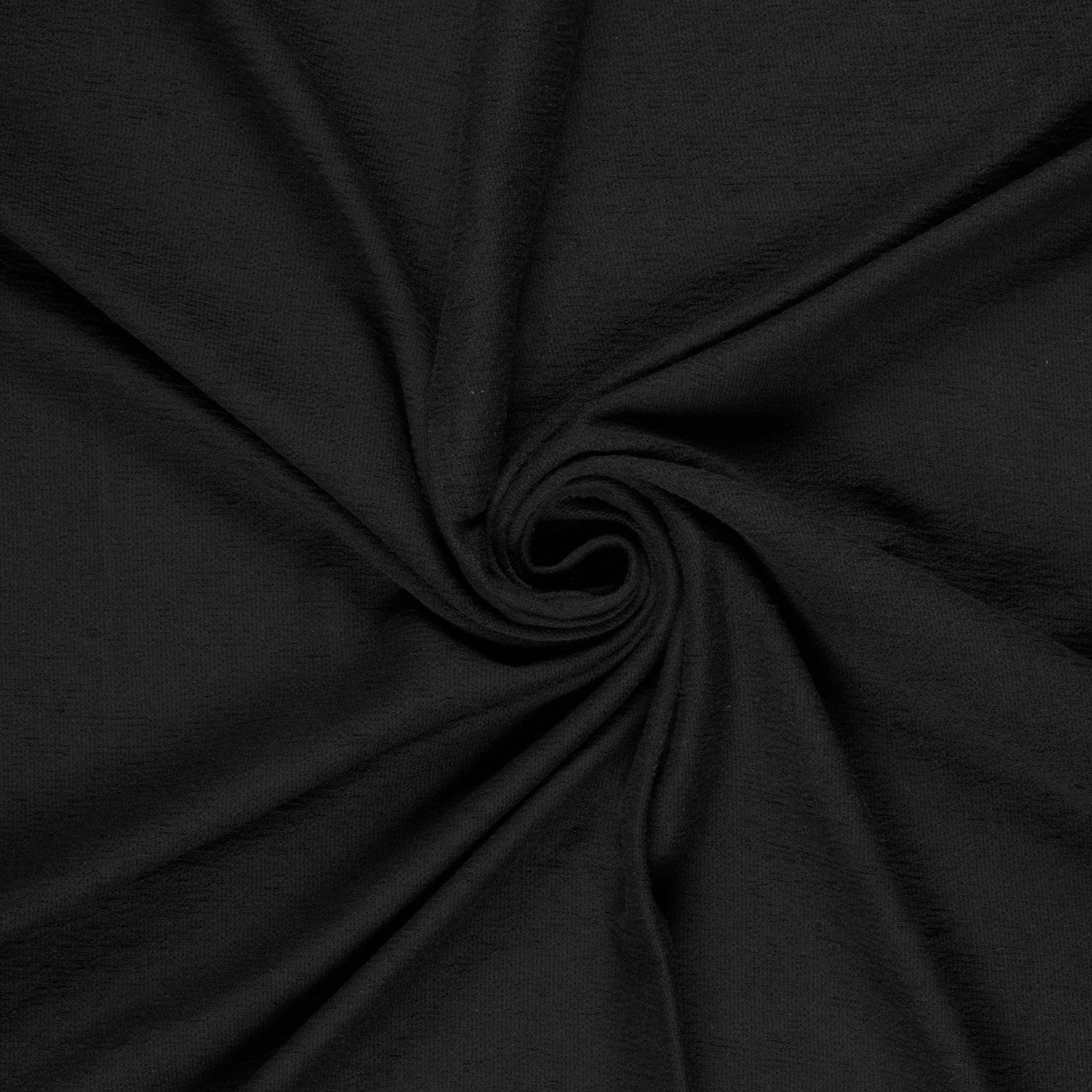 French terry crêpe stof effen zwart