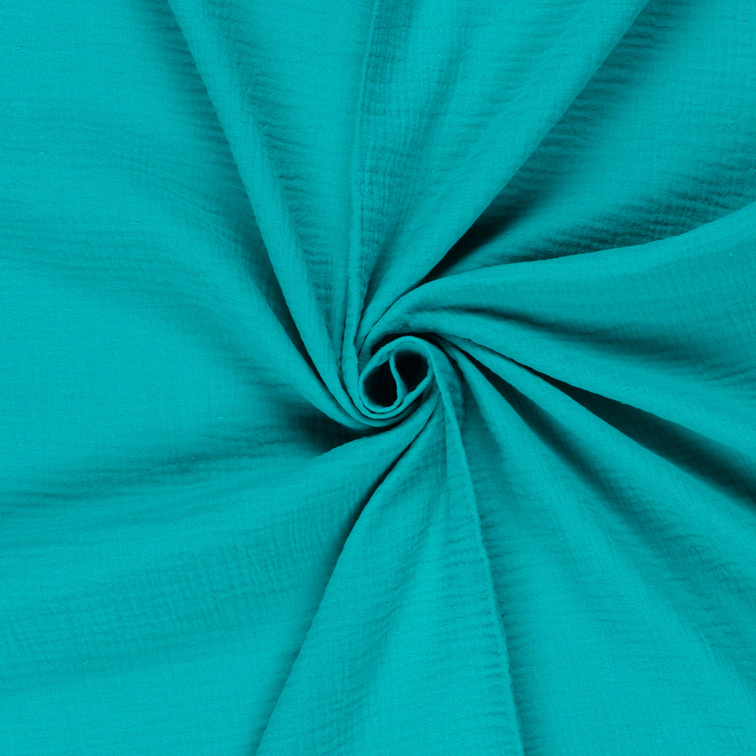 Mousseline effen turquoise