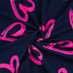 French terry neon met hart print