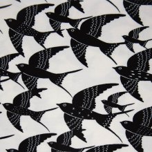 Jersey viscose print 'Flying Dreams B&W' - Katia Fabrics
