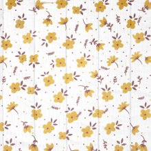 Gewatteerde mousseline crème wit print 'Padded Reindeer' - Katia Fabrics