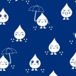 Waterdichte stof raincoat magic print 'Kawaii Rain' - Katia Fabrics