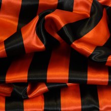 Polyester zwart rood gestreept
