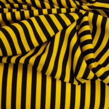 Polyester zwart geel gestreept
