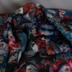 Polyester met Venetiaans maskerpatroon