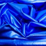 Rekbare polyester metalic donkerblauw