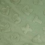 'Fancy fur' pels groen met letters