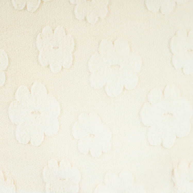 'Fancy fur' pels ecru met bloemen