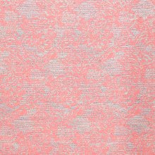 Chanelstof zwart/wit gestreept met roze motief en glinstering