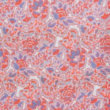 Chanelstof double face wit/blauw met glinstering