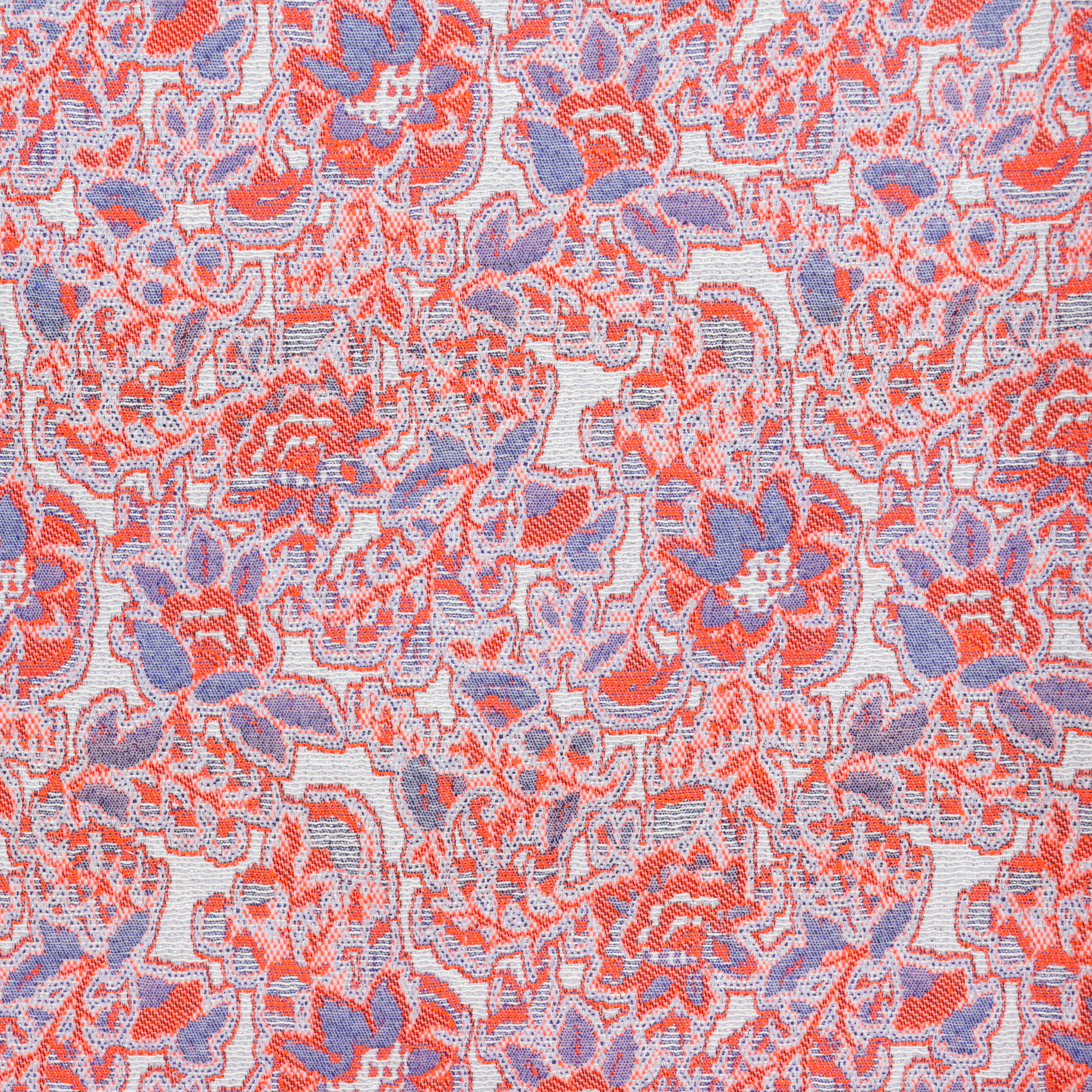 Chanelstof double face wit/blauw met glinstering