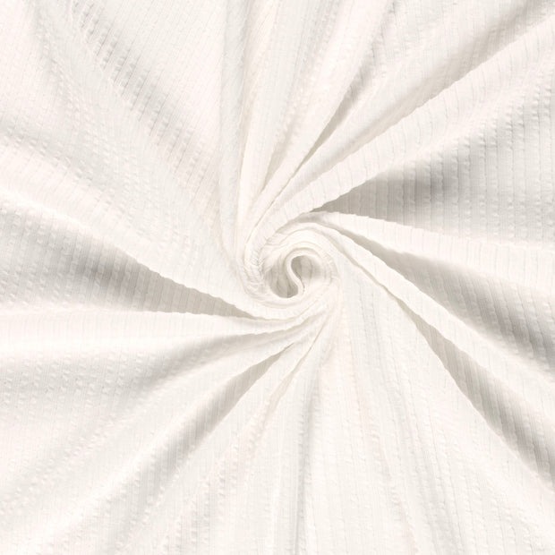 Rib jacquard gebroken wit