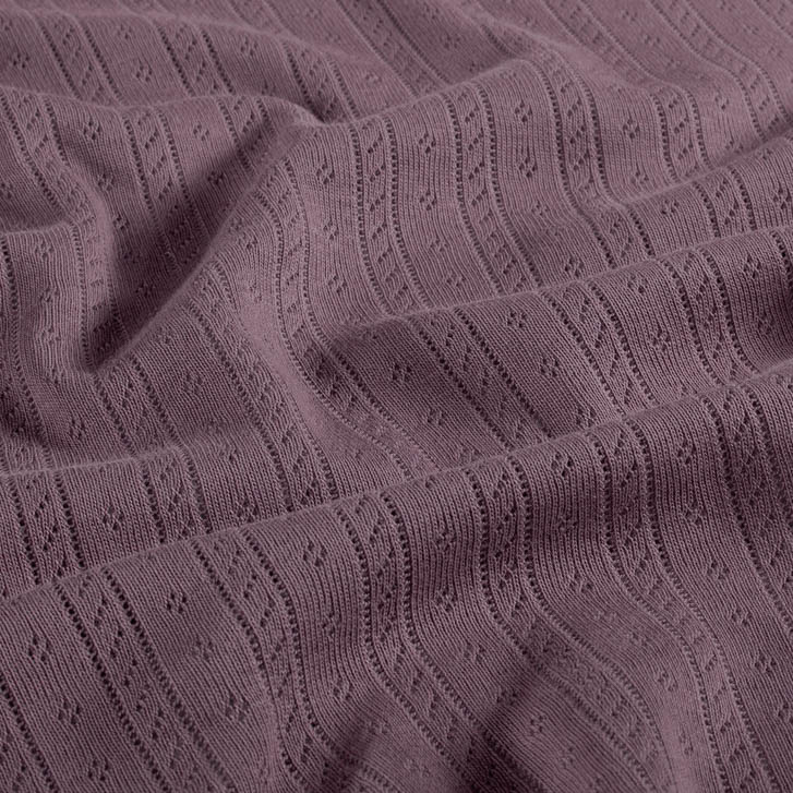 Pointelle tricot mauve