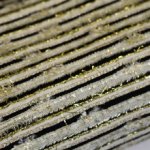 Chanelstof gestreept met goud