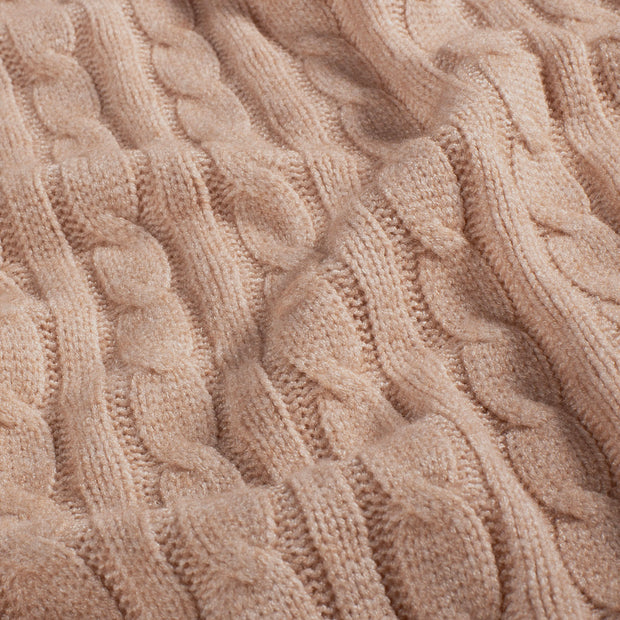 Kabel gebreide stof lichtroze - My Image
