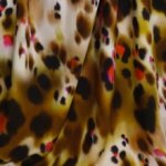Viscose met dierennprint in bruintinten - A la Ville
