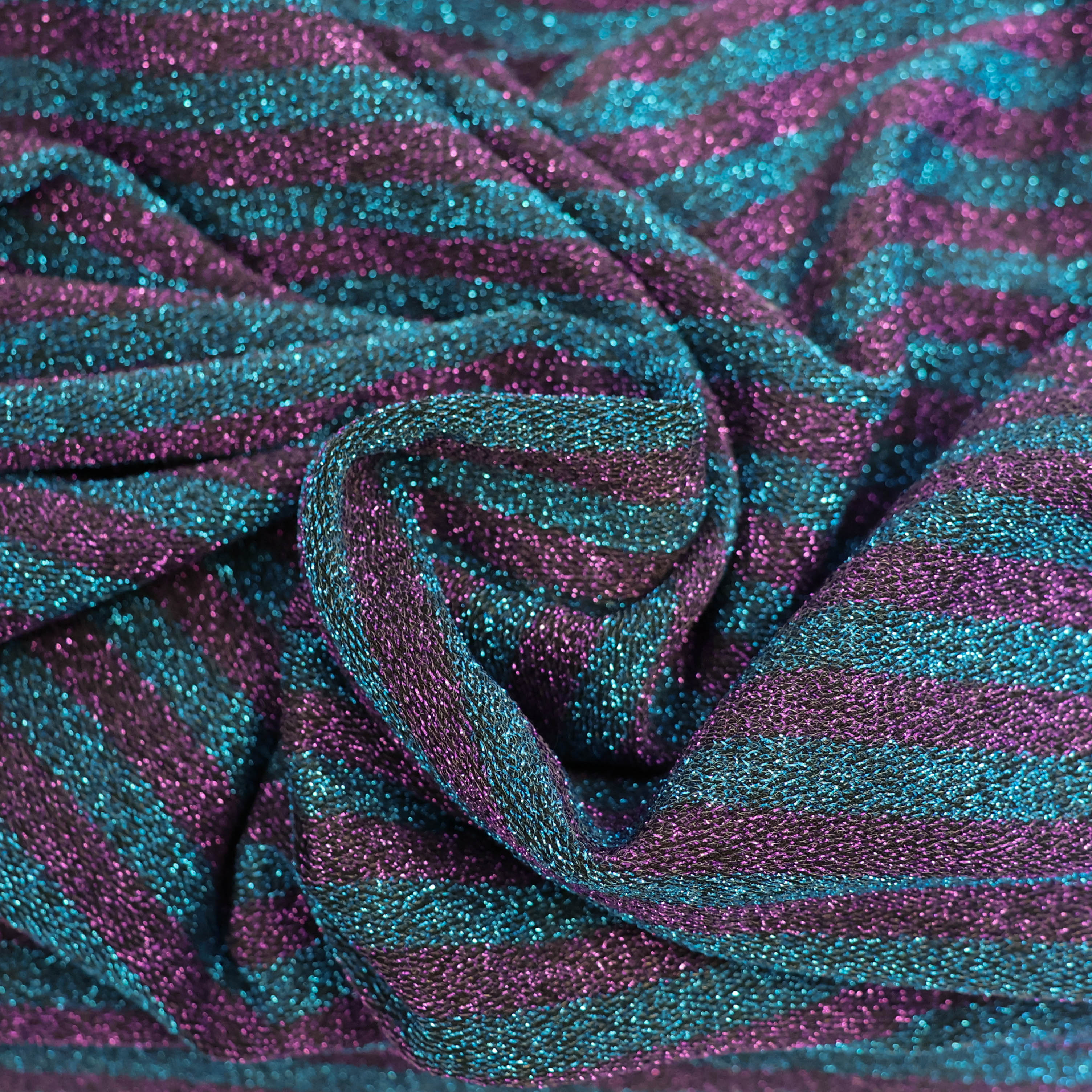 Breistof fuchsia en blauw gestreept - Knipmode