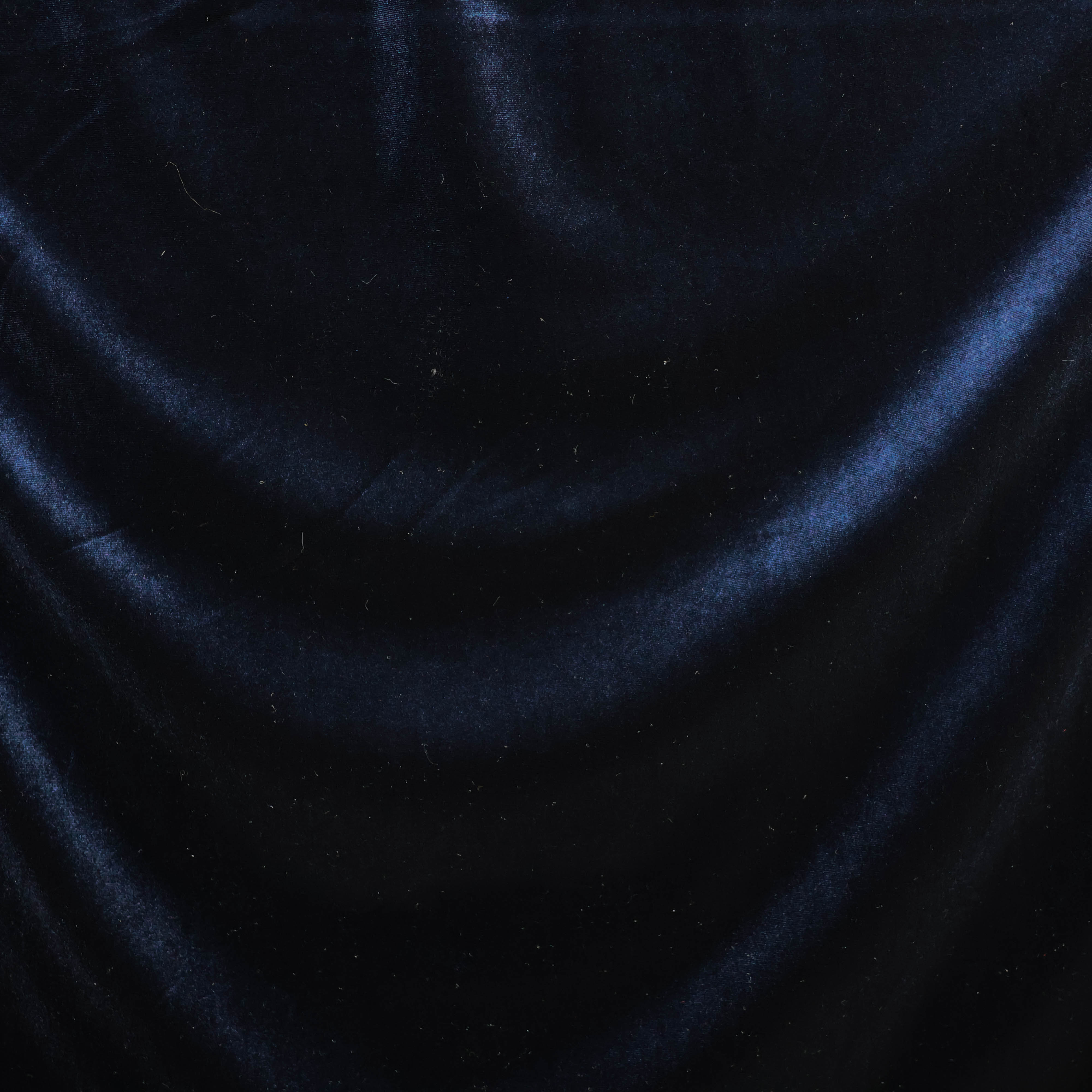 Stretch fluweel navy blauw