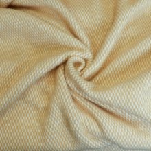 Stretch structuur stof ecru met fluweel touch