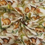 Katoen wit met dino's