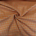 Jacquard pied de poule beige en oranje