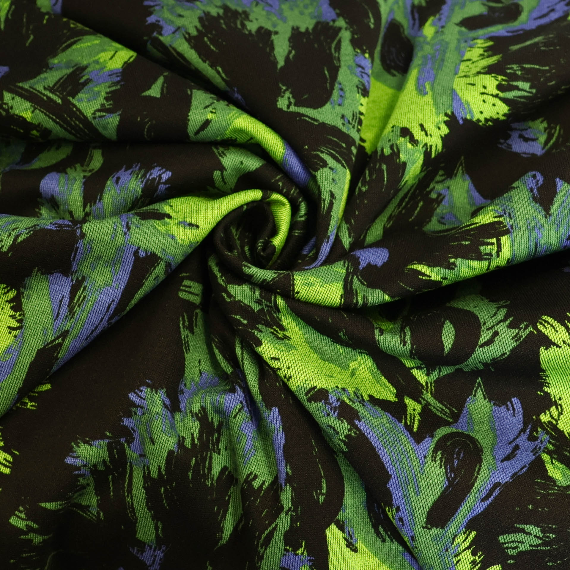 Punta di Roma groen met abstracte bloemen