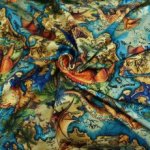 French terry met dinosaurussen