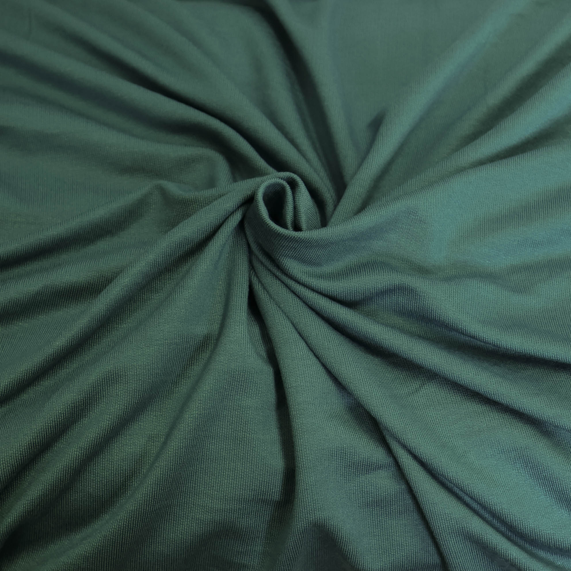 Soepele bamboe french terry licht petrol