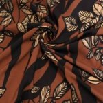 Viscose roest met tijgerprint en bladeren