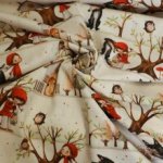 Katoen gebroken wit roodkapje