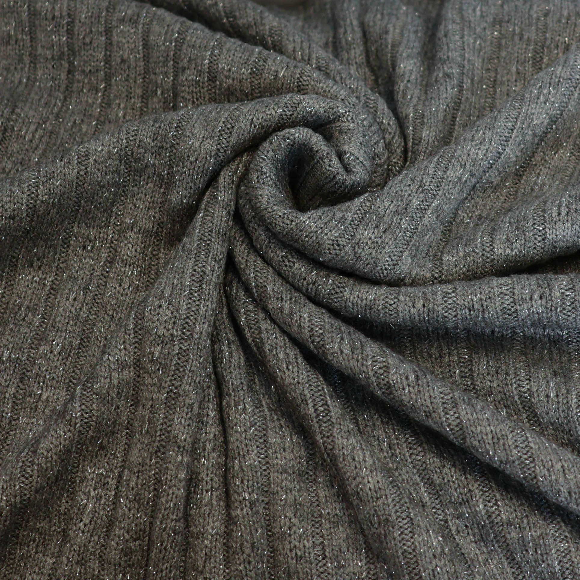 Breistof zilver met glitter