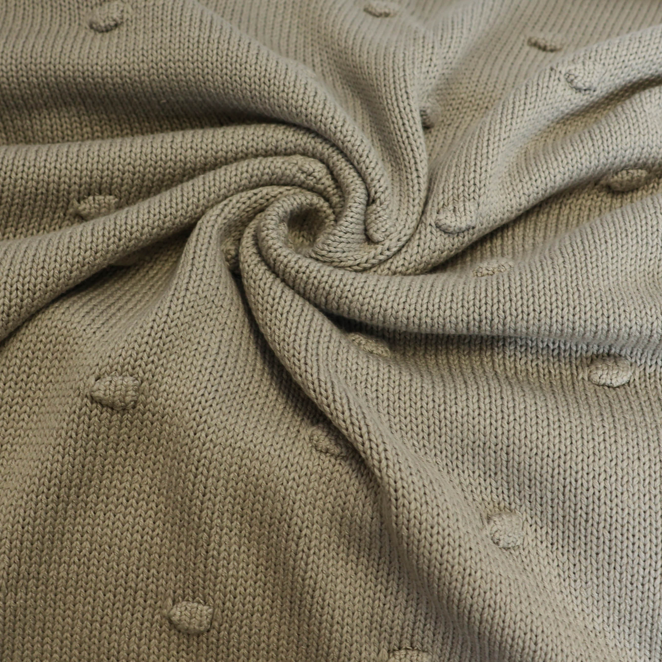 Breistof grijs met bollen