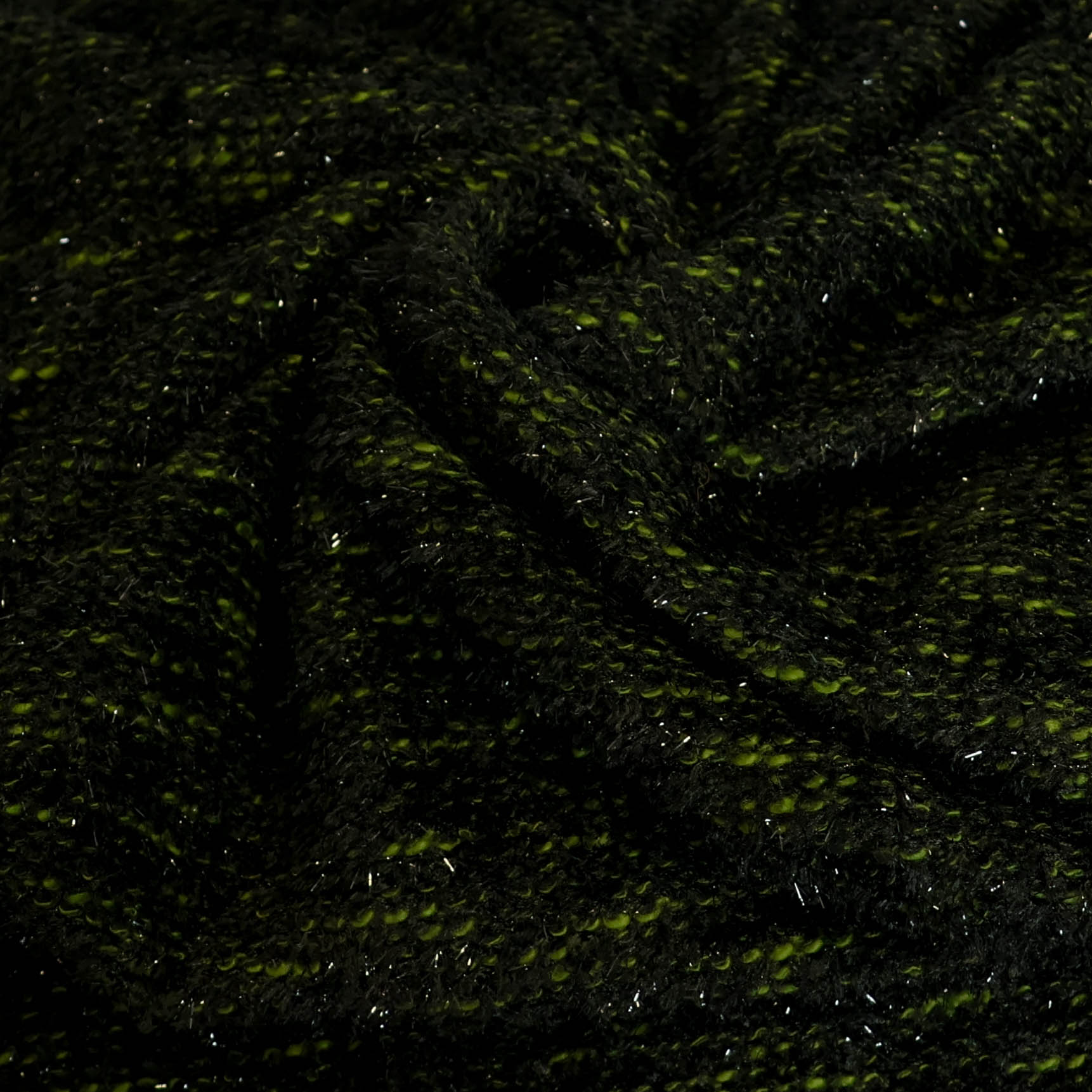 Breistof zwart met groen - A la Ville