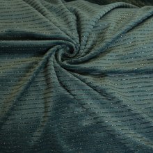 Ribfluweel met glitterdraad petrol