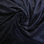 Ribfluweel met glitterdraad navy blauw