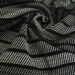 Jacquard tricot zwart-wit met strepen