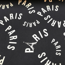 Sweaterstof zwart 'Paris'