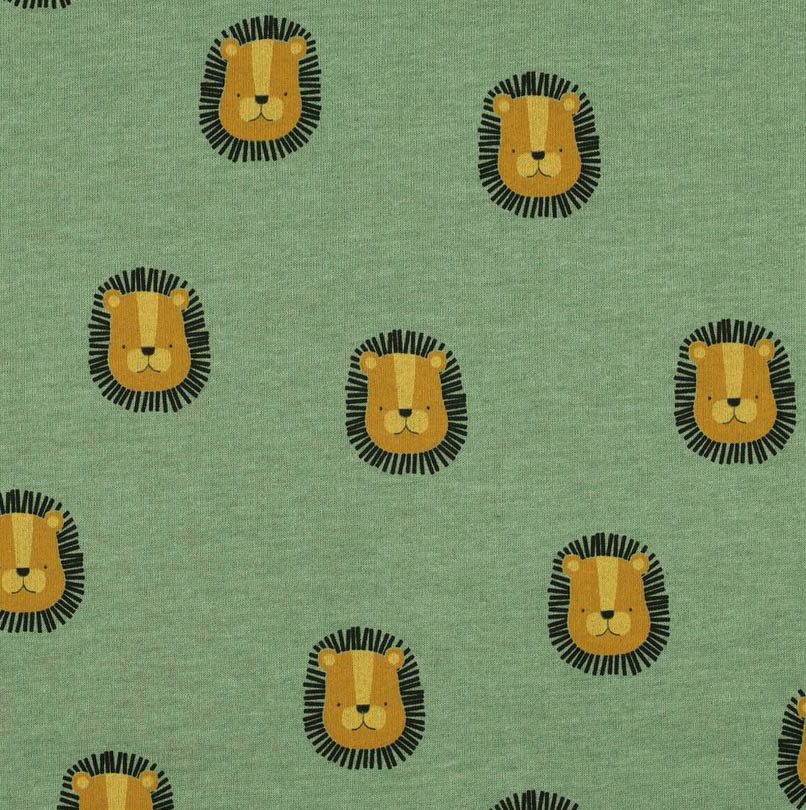 Sweater groen met leeuwen
