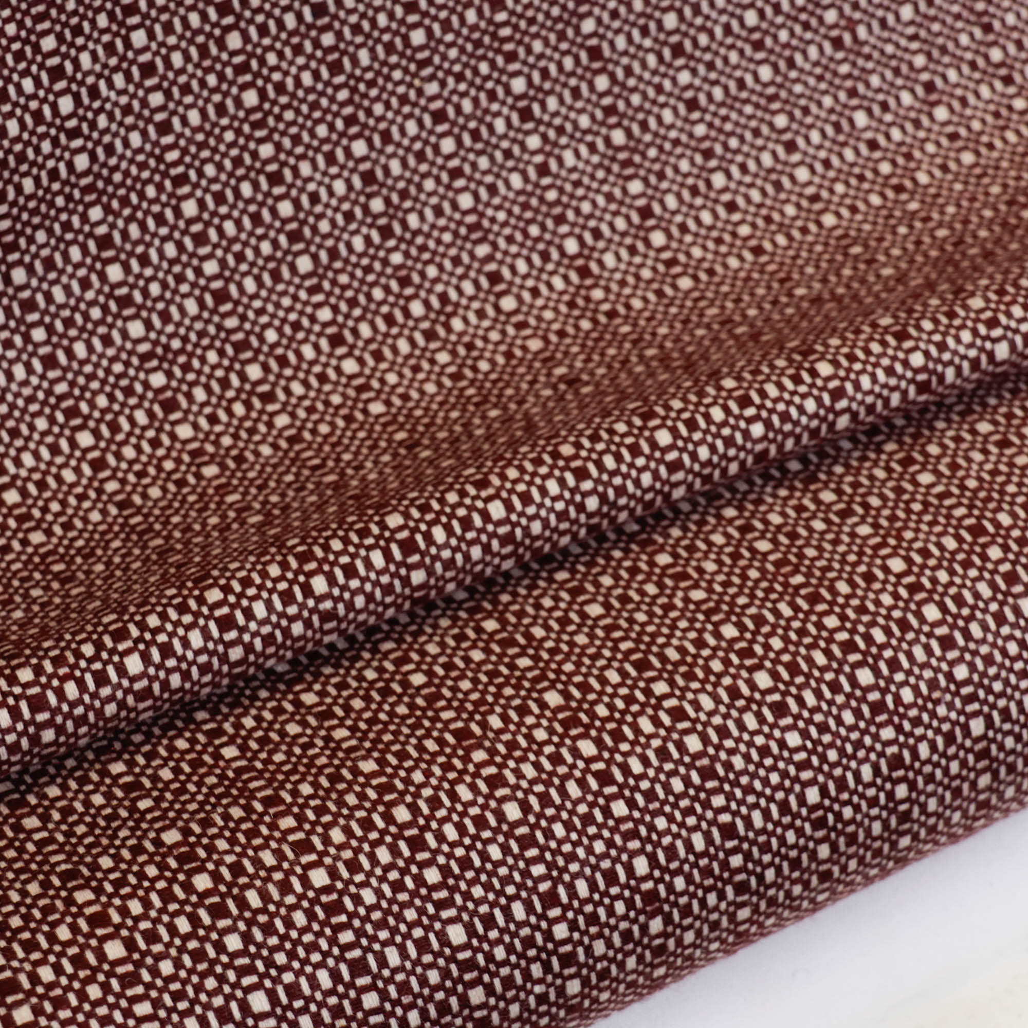 Tweed bordeaux patroon