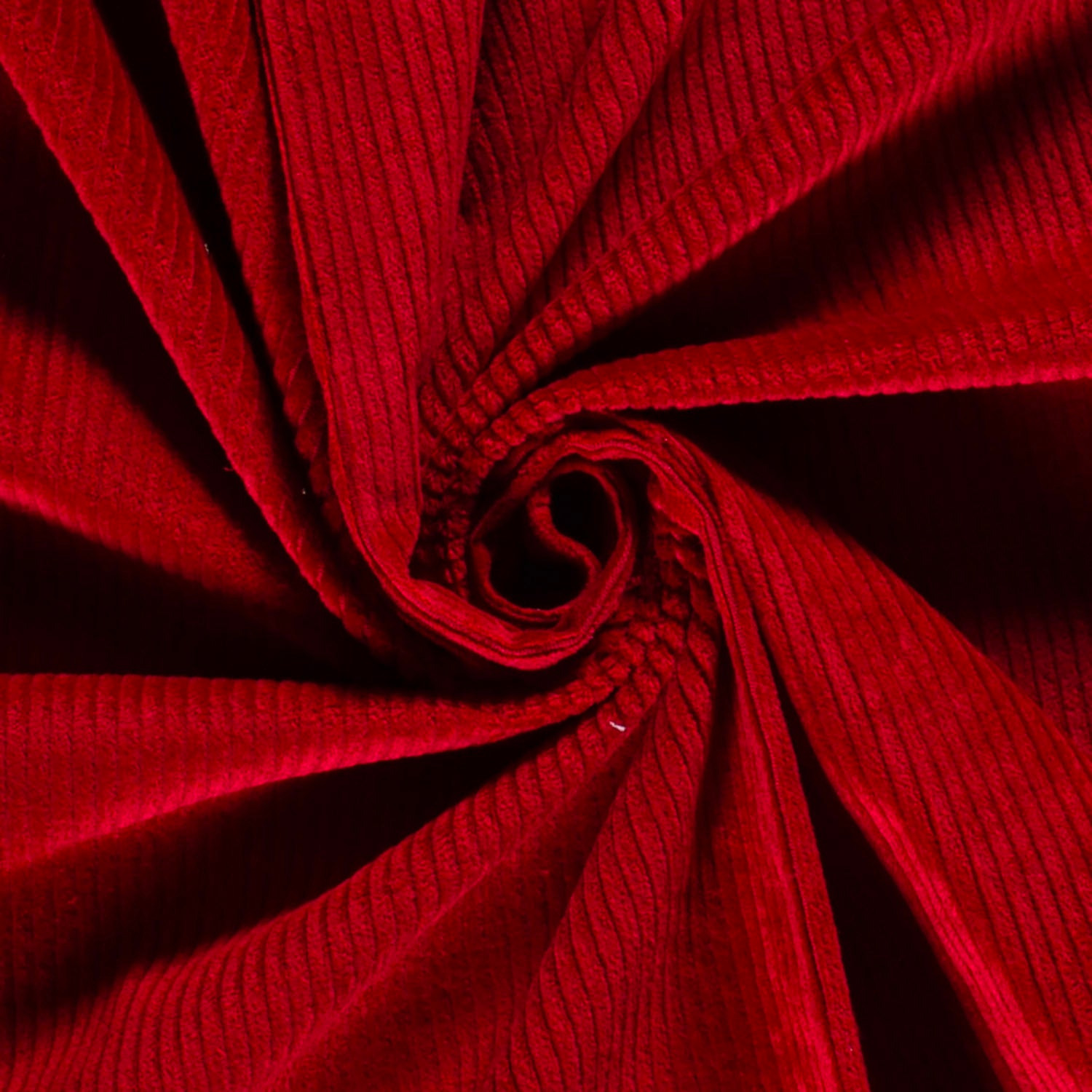 Ribfluweel rood