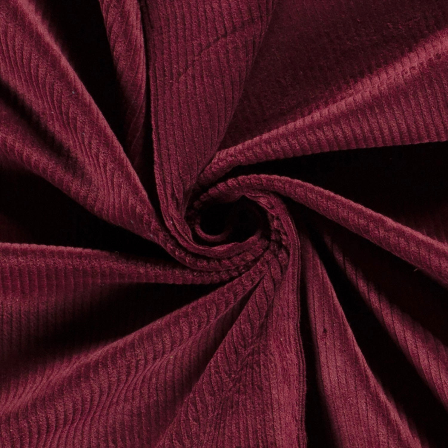 Ribfluweel bordeaux
